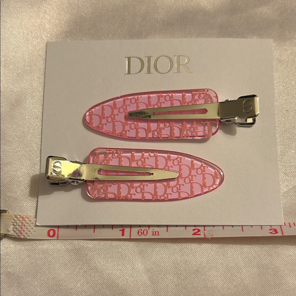 Dior Pink Logo Hair Clips-GWP